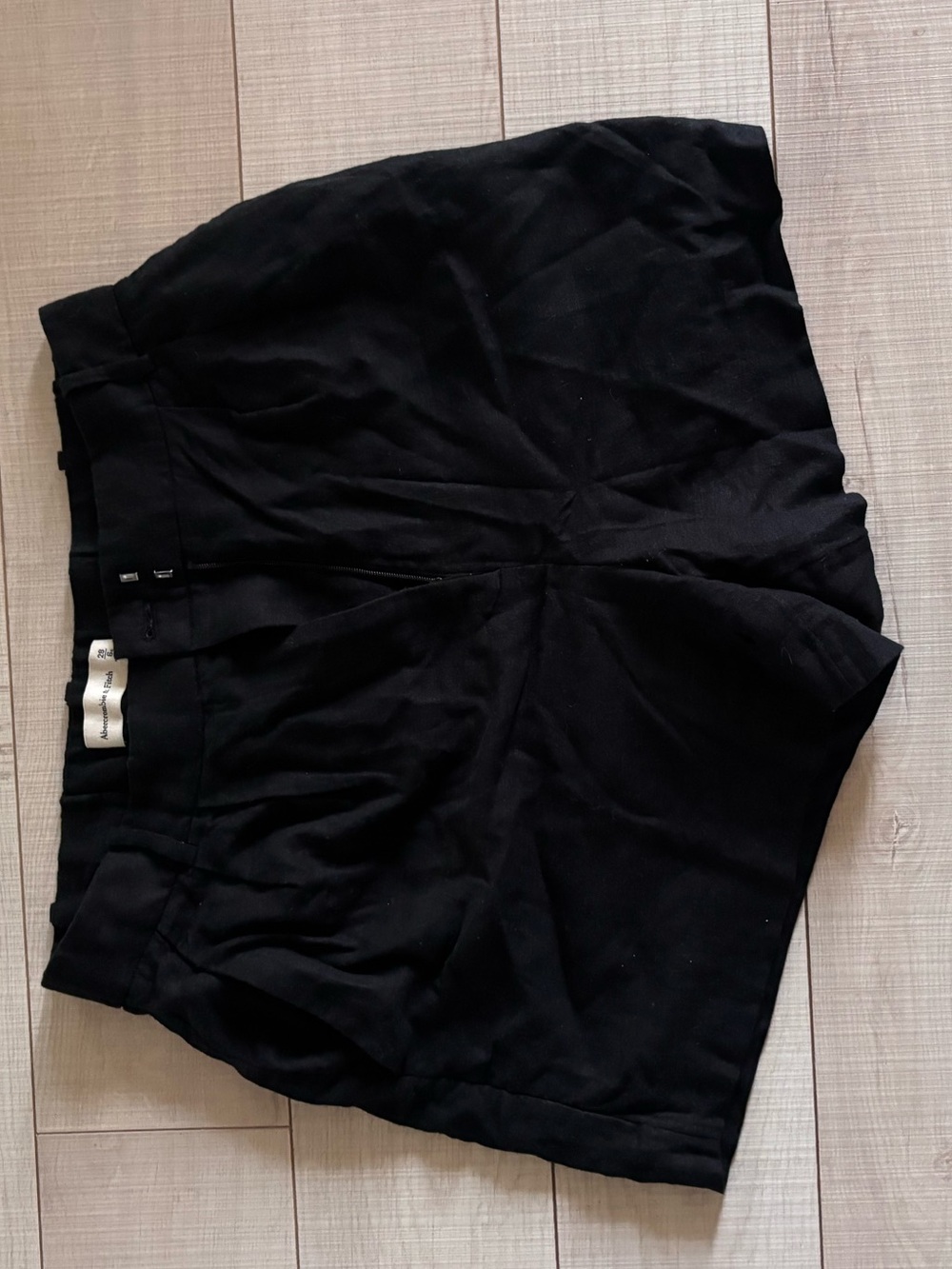 Abercrombie & Fitch Black High-Waist Dress Shorts